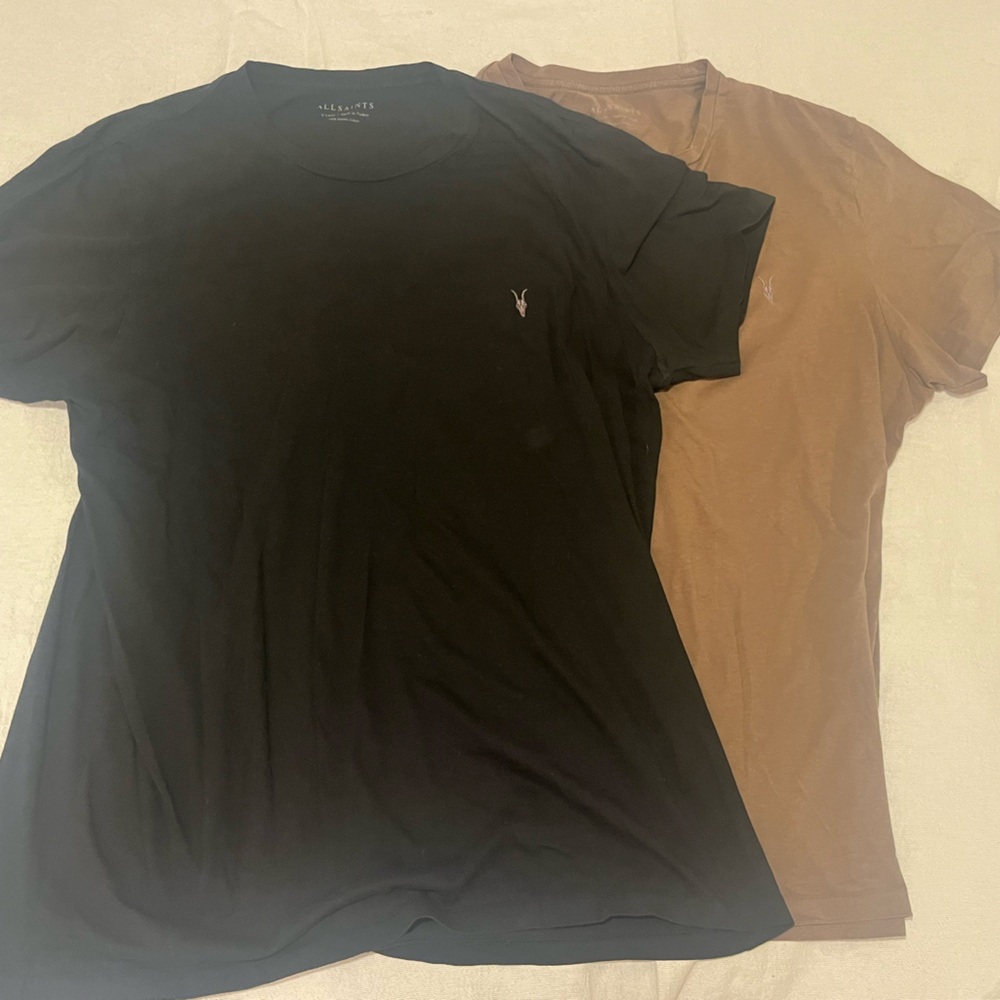 All Saints Bundle Black and Tan Short Sleeve Tees